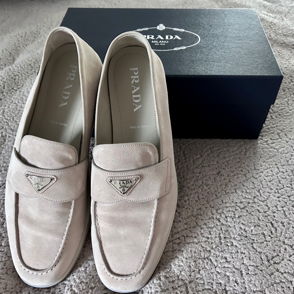 Prada Suede leather loafers